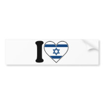 Israel Heart Flag bumper stickers by mariabellimages Israel Heart Flag bumper stickers