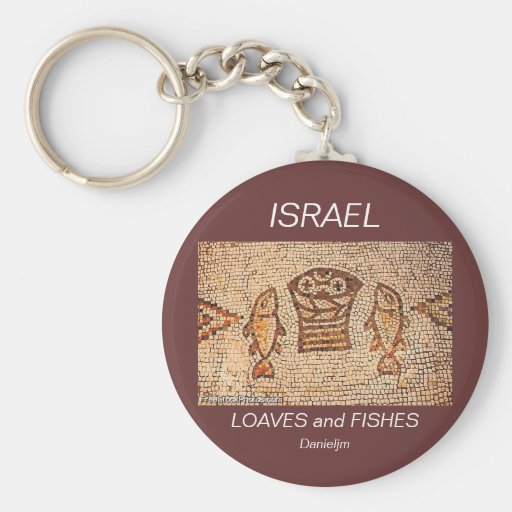 ISRAEL LOAVES and FISHES Keychain Zazzle