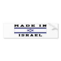 Israel Made In Designs Bumper Sticker