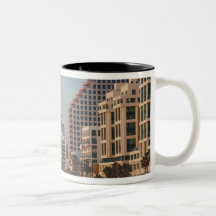 Israel, Tel Aviv, beachfront, hotels, dusk Mug