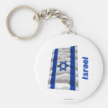 Israel Waving Flag with Name Key Chain
