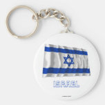 Israel Waving Flag with Name Key Chain