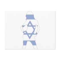 israeli  flag postcard