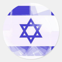 Israeli Flag Round Sticker
