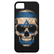 Israeli Flag Skull on Black iPhone 5 Covers