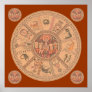 Israeli Hebrew Zodiac Wheel Print