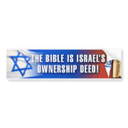Israel's Ownership Deed bumpersticker