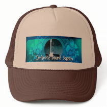 ISS Blue Hawaii Style Brown Beach Trucker Cap hats