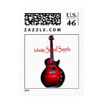 ISS RedandBlackLesPaul .42 Postage Stamp