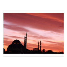 Istanbul-Mosque silhouette Postcards