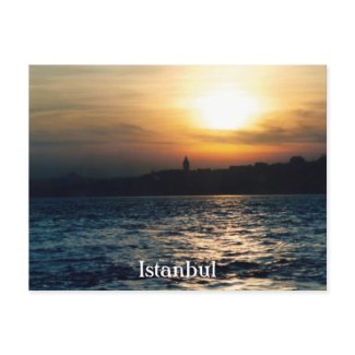 Istanbul Sunset Postcard postcard