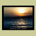 Istanbul Sunset Postcard postcards