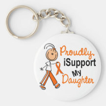 iSupport 1 SFT Leukemia MS Kidney Cancer DAUGHTER Keychain