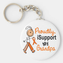 iSupport 1 SFT Leukemia MS Kidney Cancer GRANDPA Keychains