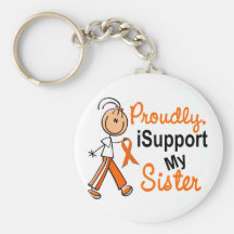iSupport 1 SFT Leukemia MS Kidney Cancer SISTER Keychain