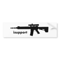 isupport 2nd Amendment AR15 Bumper Sticker