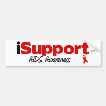 iSupport AIDS Bumper Sticker