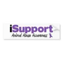iSupport Animal Abuse Awareness bumper stickers