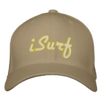 iSurf Logo Orange embroidered hats by ktreadwe iSurf Logo Orange embroidered hats