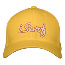 iSurf Logo Red embroidered hats by ktreadwe iSurf Logo Red embroidered hats
