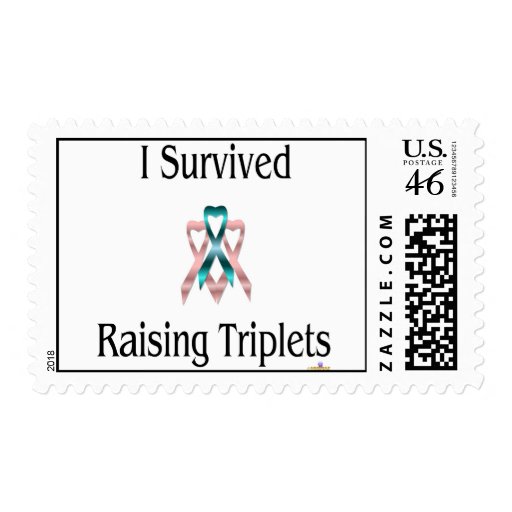 ISurvivedRaisingTripletsGirlBoyGirl Postage Stamp