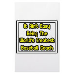 It Aint' Easy...World's Greatest Baseball Coach Customized Stationery