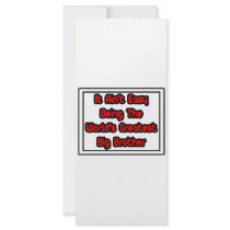 It Aint' Easy...World's Greatest Big Brother rack cards