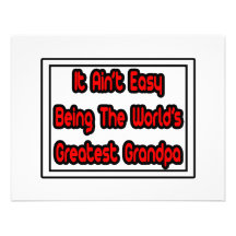 It Aint' Easy...World's Greatest Grandpa Personalized Announcement