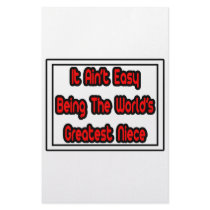 It Aint' Easy...World's Greatest Niece Custom Stationery