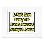 It Aint' Easy...World's Greatest Volleyball Coach Personalized Invitation