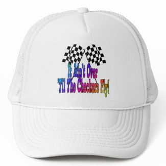 It Ain't Over 'Til The Checkers Fly Hat hat