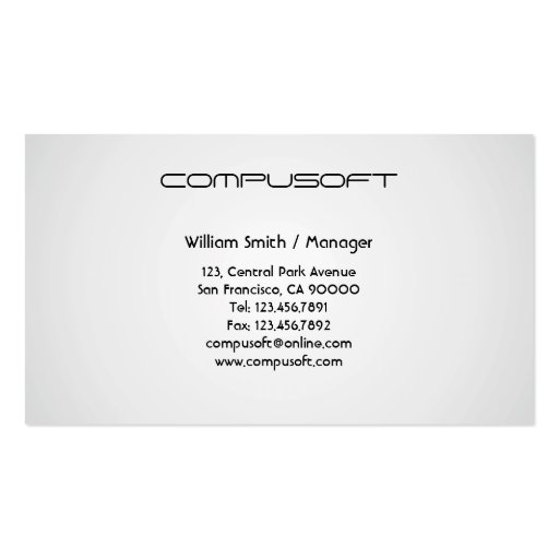 IT Consultant - Business Cards (back side)