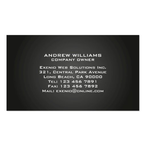 IT Consultant - Business Cards (back side)