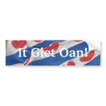 It Giet Oan Bumper Sicker Fryslan Flag Bumper Sticker