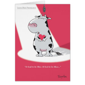 IT HAD TO BE MOO Valentines by Boynton Greeting Card