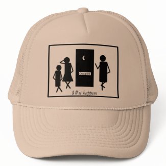 $#it happens Outhouse Design hat