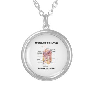 It Helps To Have A Thick Skin (Anatomy Humor) Custom Necklace