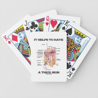 It Helps To Have A Thick Skin (Anatomy Humor) Bicycle Card Deck