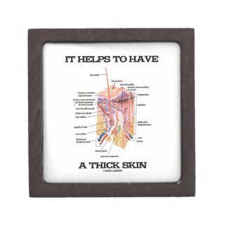 It Helps To Have A Thick Skin (Anatomy Humor) Premium Keepsake Boxes