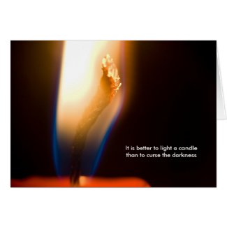 It is better to light a candle card