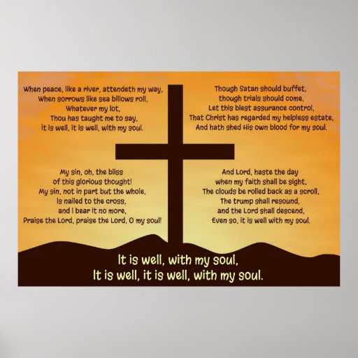It Is Well With My Soul Poster Zazzle