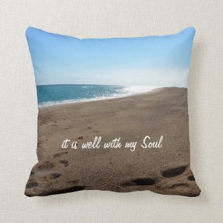 It is Well With My Soul Quote Throw Pillow