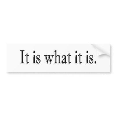 it is what it is 