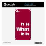It is What It is Skin For iPhone 4