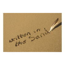 it is written in the sand posters