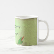 It never says Good bye Coffee Mug