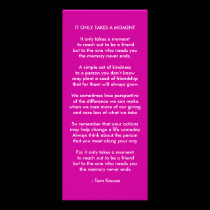 It Only Takes A Moment rack cards