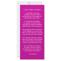 It Only Takes A Moment rack cards by justmetrk It Only Takes A Moment rack cards