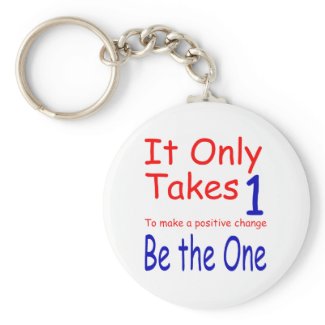 It Only Takes One White Keychain keychain