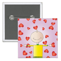 'It rains love' Button